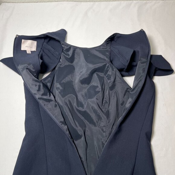 Cinq à Sept Navy Ruffle Mini Dress - Picture 9 of 11